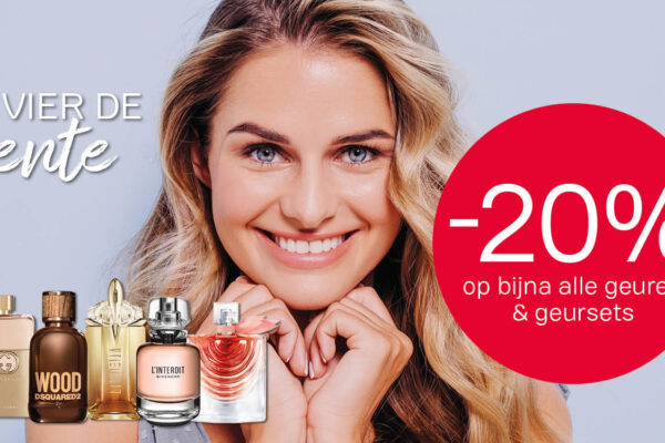 20% korting op bijna alle geuren en geursets!