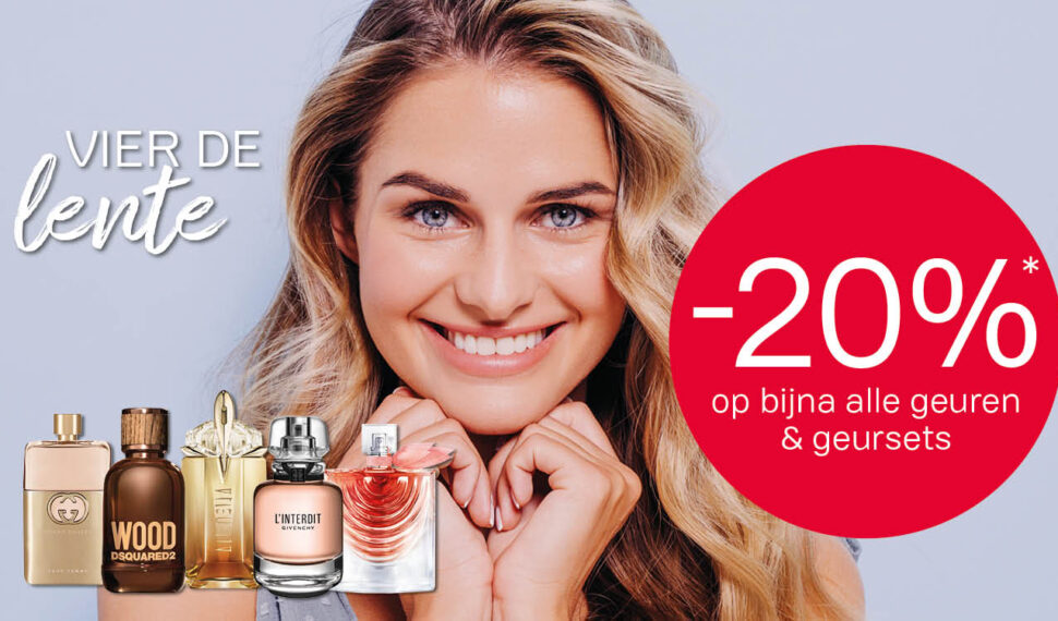 20% korting op bijna alle geuren en geursets!